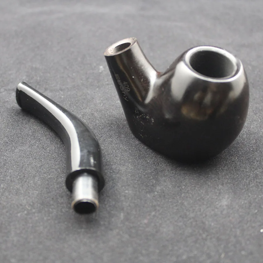 Набор курительных трубок ручной работы из натурального черного дерева для