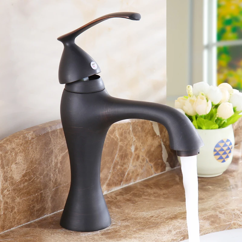 Твердый латунный Смеситель для ванной комнаты кран раковины смеситель масло