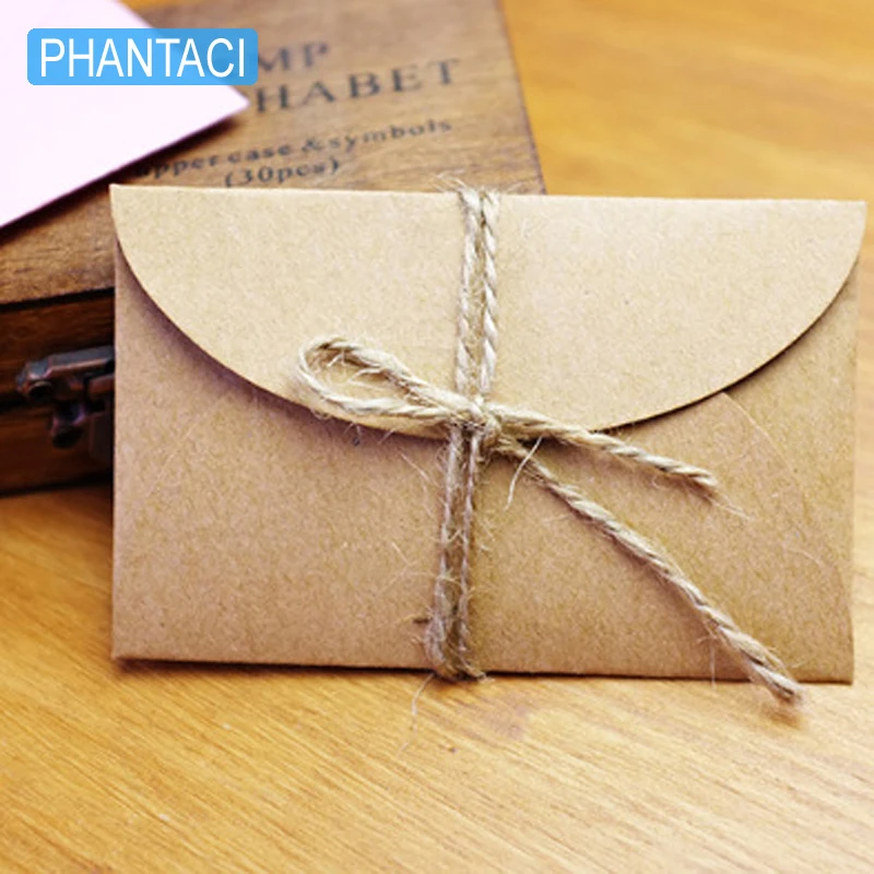 50 шт./лот корейский креативный ретро крафт бумажный конверт винтажный 9*6 см мини