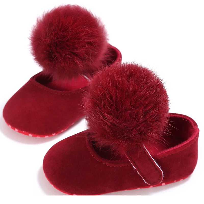 Infant Baby Tassel Hairball Shoes Preakers Boy Girl Toddler Moccasin Anti-slip |