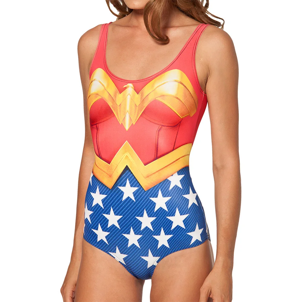 Женские Купальники танкини superwoman Wonder Woman женские купальники для