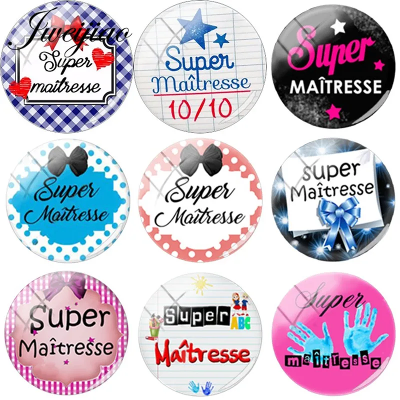 Купол JWEIJIAO из стекла с надписью Super Maitresse, ожерелье с кулоном-кабошоном, подвеска «сделай сам» под заказ, подарок для матери