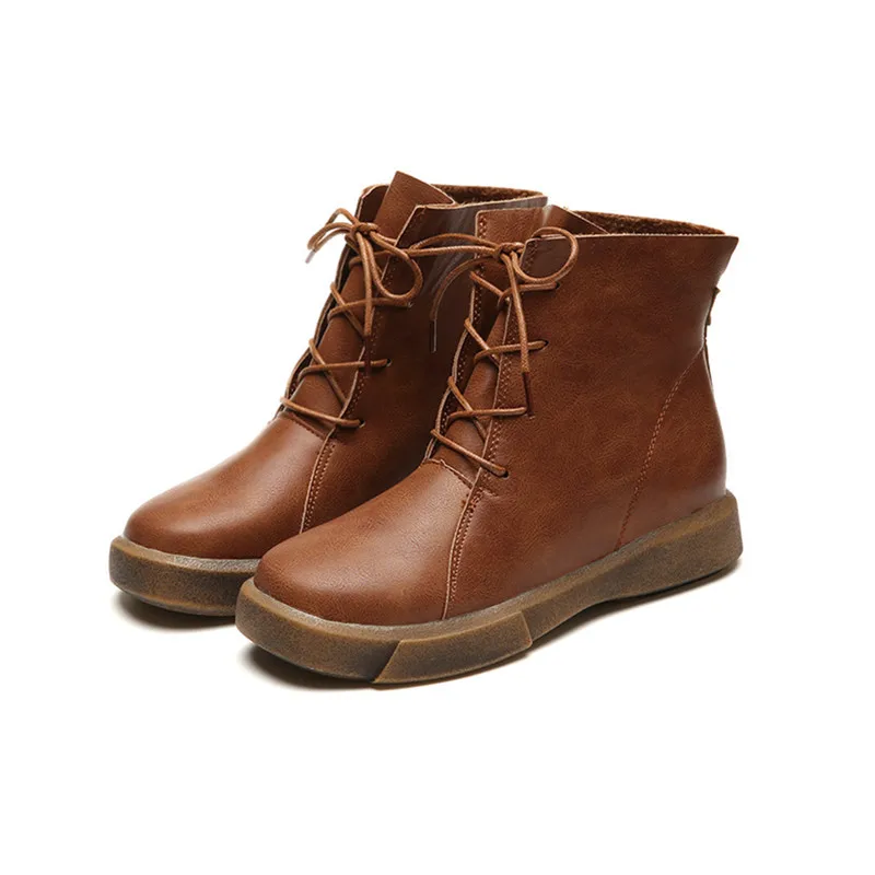 YANQIN 2018 new style spring and autumn flat bottom Martin boots female English fashion short boots. | Обувь