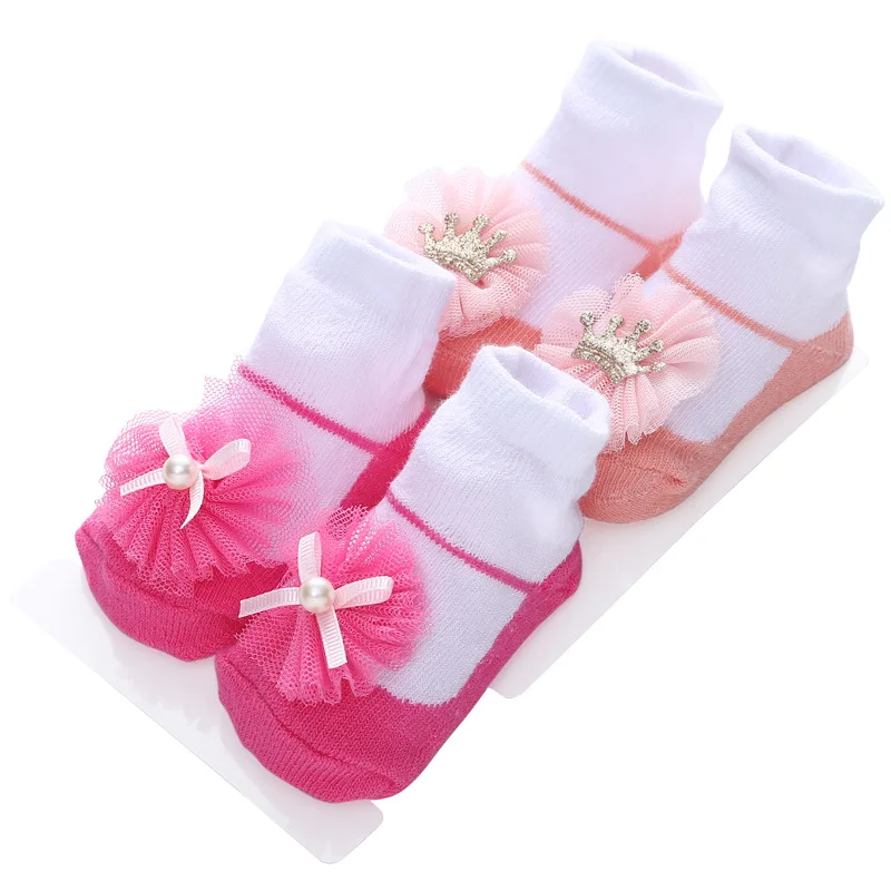2 пары 2019 лук принцесса новорожденных носки для девочек конфеты милый хлопок