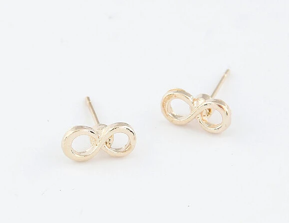 Новые модные серьги-гвоздики в стиле панк с цифрой Lucky Down 8 8ED300 | Украшения и