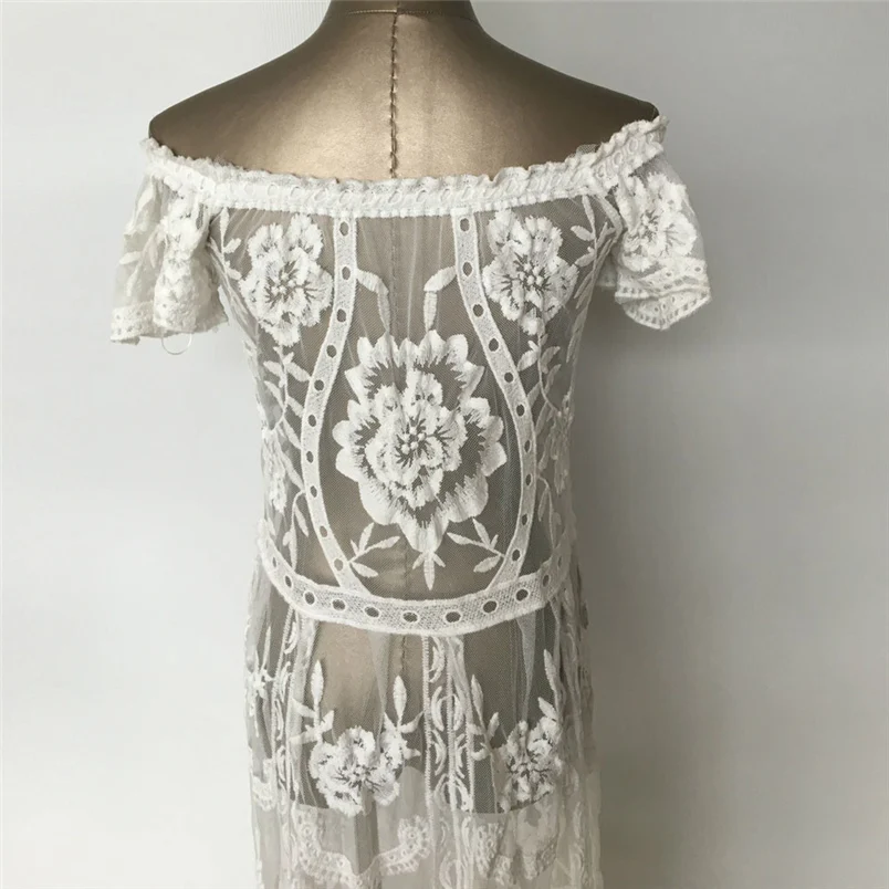 Женский купальник бикини с открытыми плечами однотонное пляжное платье