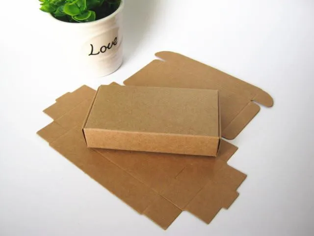 Фото 9 4*5 7*2 5 см маленькая картонная коробка из крафт бумаги коробочки - купить