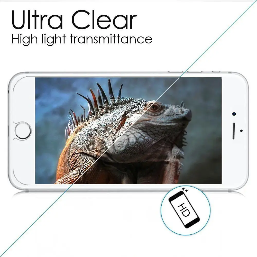 Закаленное стекло для iPhone 8 7 защитная пленка экрана 6 8Plus X SE 5 звеньев жесткая