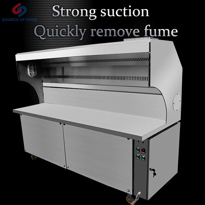 Мобильная бездымного очищения барбекю Тележка из нержавеющей стали тела