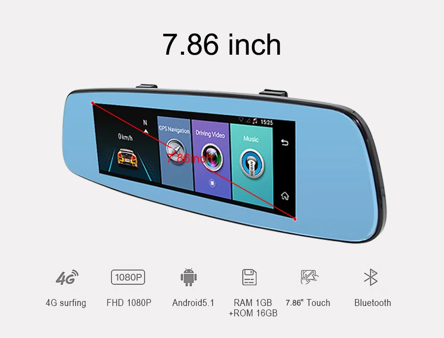 Автомобильный видеорегистратор TOPSOURCE A880, детектор ADAS, 4G, Wi-Fi, автомобильная камера, видео регистратор, зеркало, 7,86 дюймов, retroкозырек, Android 5,1, видеорегистратор