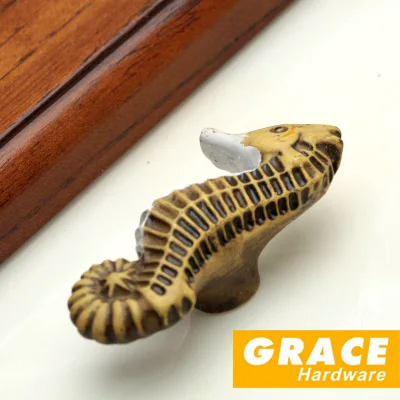 Гиппокамп океанское морское пальто ручка из смолы искусственные Мультяшные