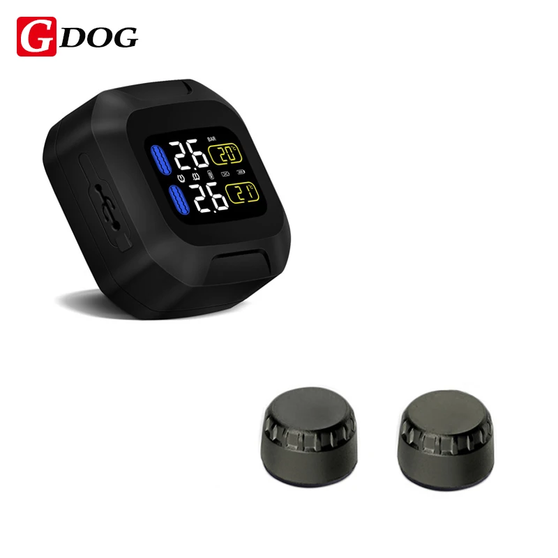Motorcycle TPMS Tire Pressure Monitor System M3-WI 2-sensor Wireless LCD Display Moto Alarm displays real-time pressure | Автомобили и