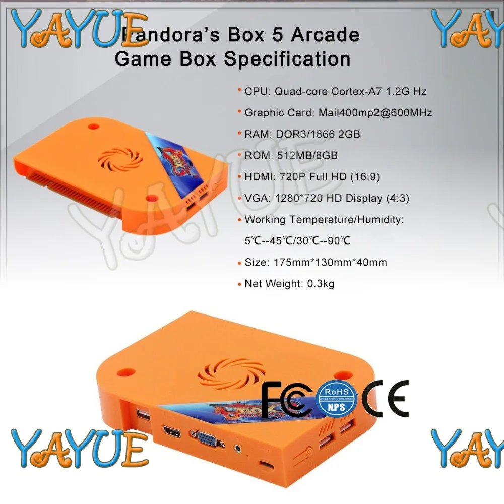 Pandora Box 5 960 в 1 Multi Arcade Jamma Game PCB с жгутом HDMI / VGA выход Full HD 720P для аркадного