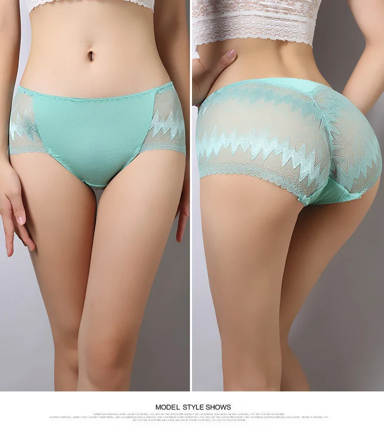 2017 Hot sale Women's Sexy Full Lace Panties With Big Size S-XL High-Crotch Transparent Floral Bow Briefs Underwear Culotte Femm |