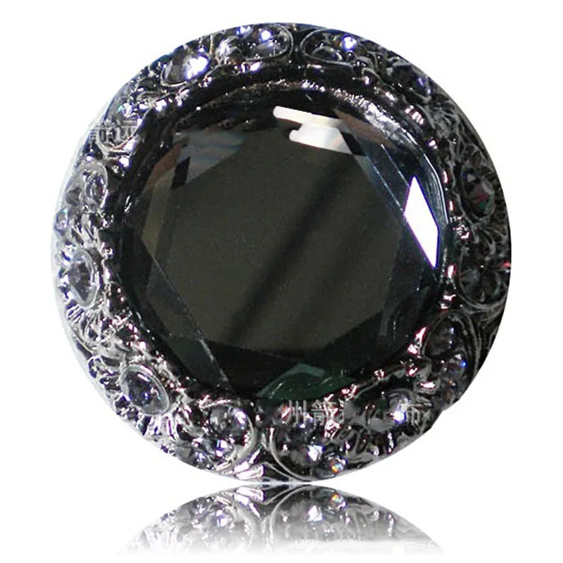 10 шт. черный полноценно Кристальные пуговицы Кашемир норки пальто меховая одежда