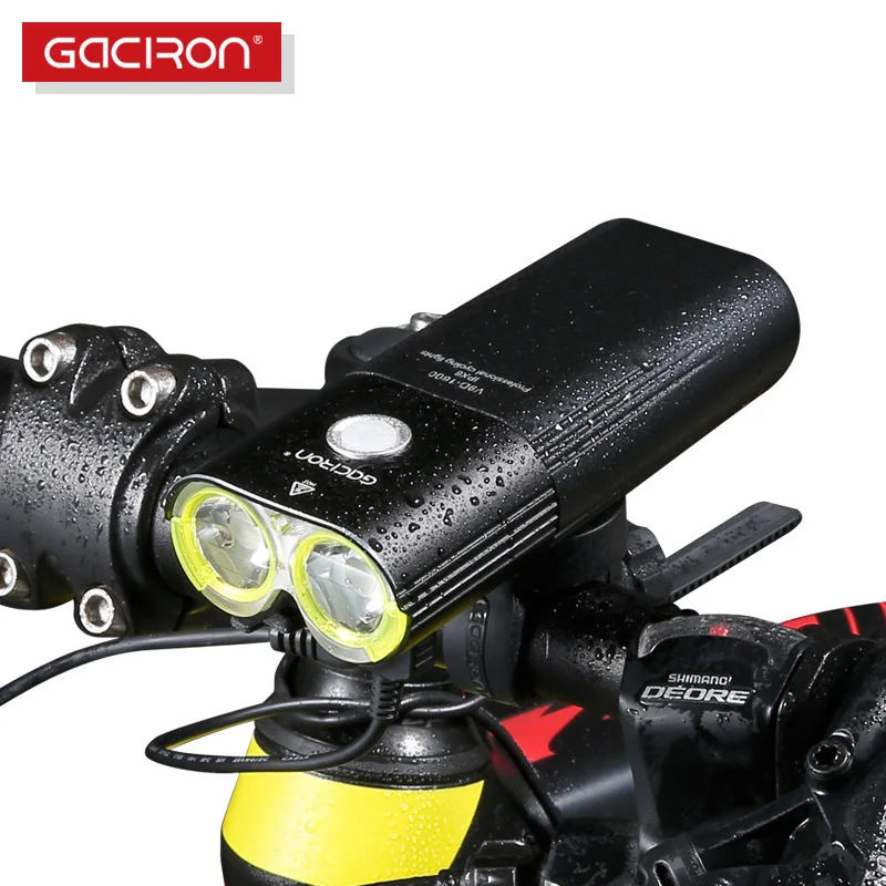 Gaciron 1600 лм Велосипед Передний фонарь USB Перезаряжаемые MTB руль флэш светильник