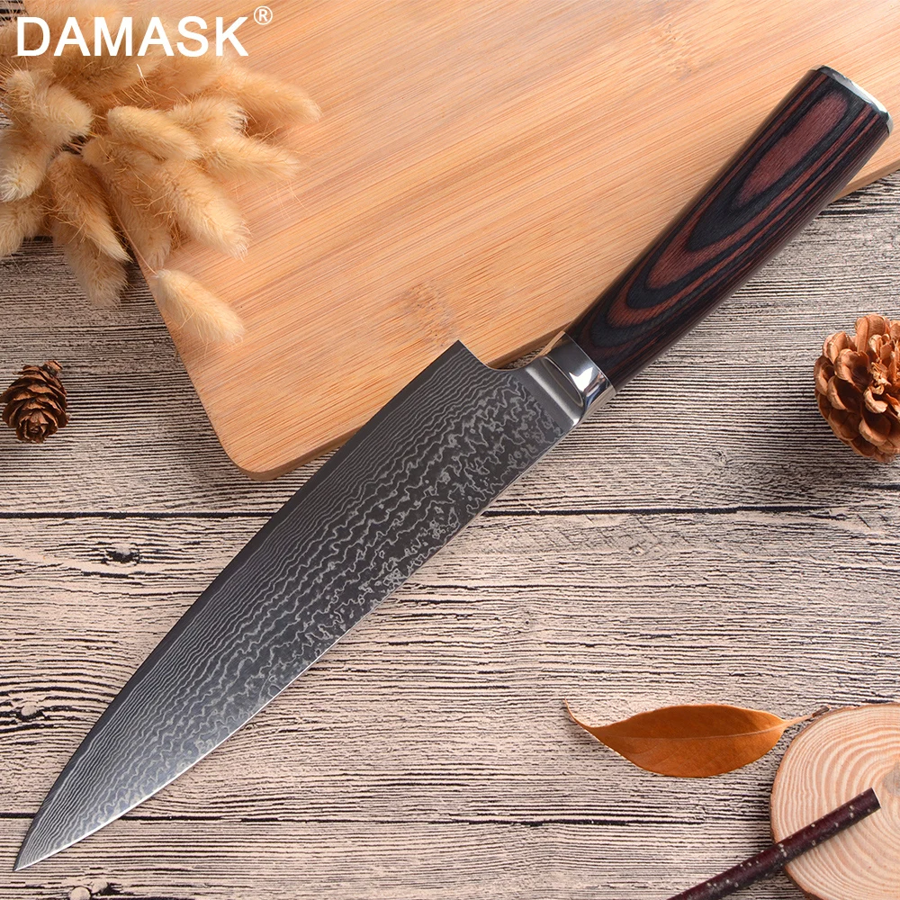 Дамасский набор кухонных ножей VG10 высокого качества 3 шт. универсальных японских