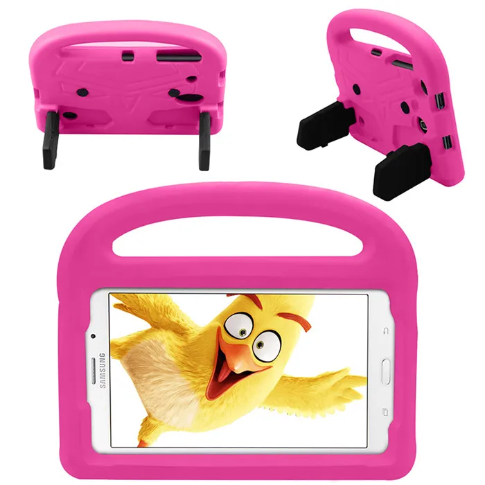 rose Детский защитный чехол EVA защитный чехол с ручкой для Samsung Galaxy Tab 8,0 дюймов планшет универсальный+ стилус - Цвет: rose