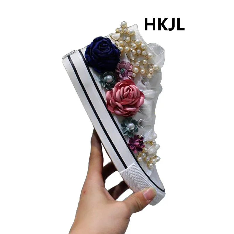 HKJL/Популярные весенние парусиновые туфли женская повседневная обувь ручной