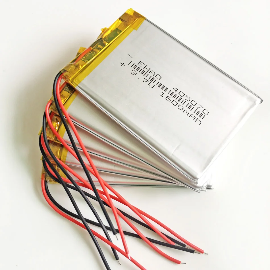 10 x шт 3 7 V 1600mAh литий полимерная ионная аккумуляторная батарея для электронных