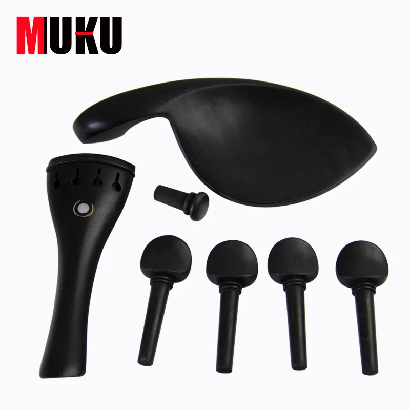 

violin Part 4/4 violin/Fiddle Polished Ebony Pegs & End Pin Tail piece Vintage Design Polished EbonyTP Project