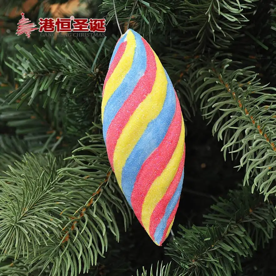 Hong Hang Christmas ornaments 11 * 4cm foam thread color tree decorations ( 4 installed ) 15g|decorating ideas christmas tree|decoration