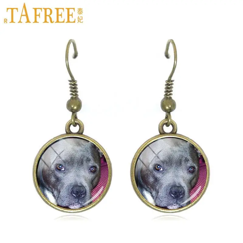 Женские Винтажные висячие серьги TAFREE blenheim bichon yorkie retriever lab Staffie ювелирные изделия