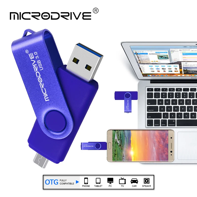 Смартфон USB флэш накопитель металлический флеш 64 Гб Флешка 32 3 0 OTG внешний micro usb