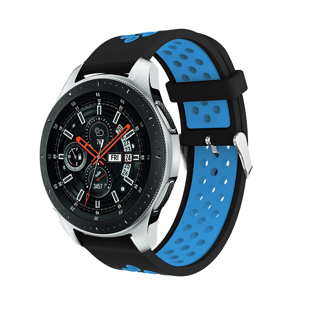Силиконовый ремешок для Samsung Gear S3 Frontier 22 мм сменный Ремешок Браслет Galaxy Watch 46