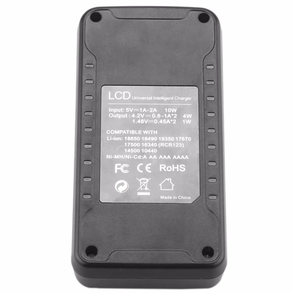 18650 2 канальное зарядное устройство с ЖК дисплеем интеллектуальное USB 18490 18350 17670