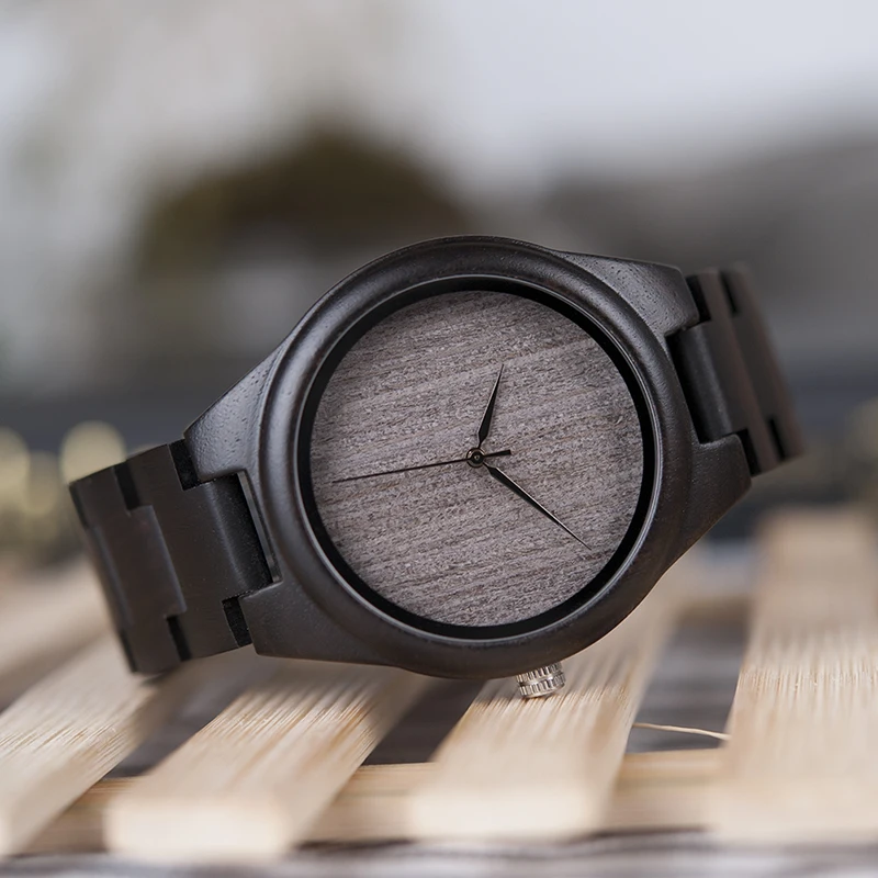 BOBO BIRD часы мужские Relogio Masculino из черного дерева наручные часы мужские повседневные Кварцевые reloj hombre в подарочной коробке логотип на заказ