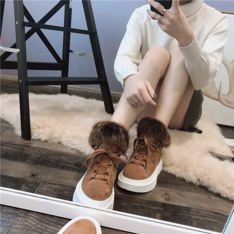 Зимние ботинки Женская модная брендовая обувь zapatos de mujer с мехом Натуральная кожа