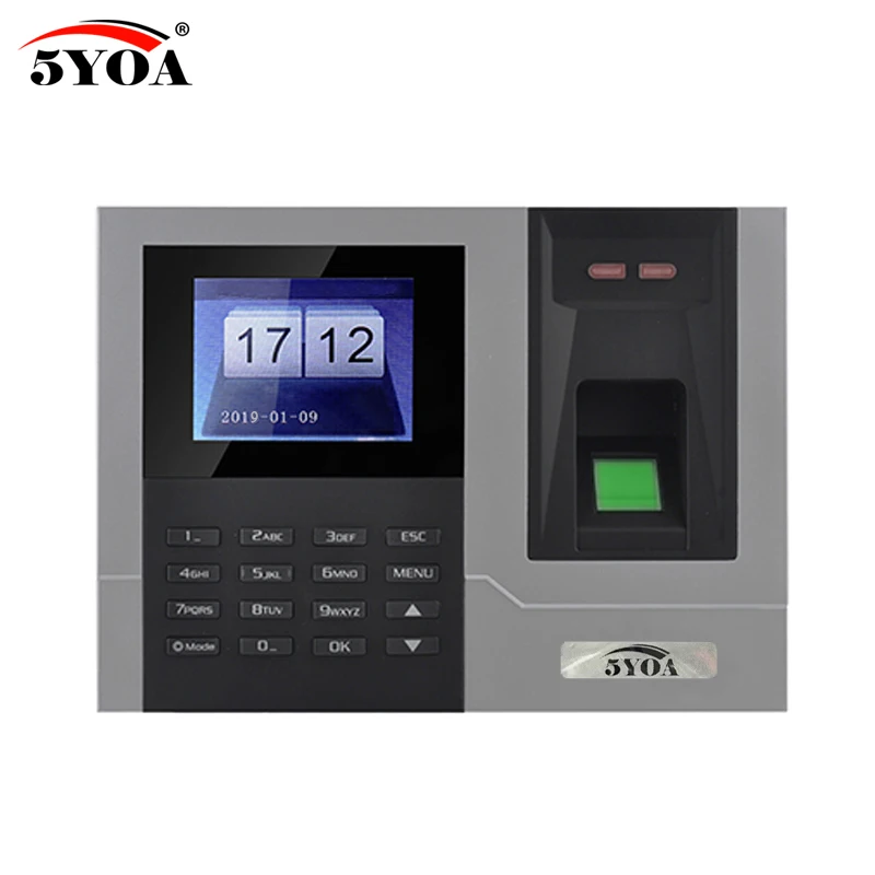 

AT608 Tcp IP RJ45 Biometric Fingerprint Time Attendance Clock Recorder Employee Recognition Device Electronic Machine