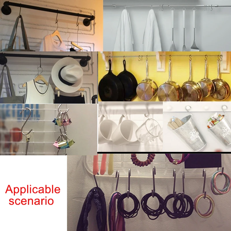 Новое поступление 4 шт./лот s-образные Крючки из нержавеющей стали вешалка для