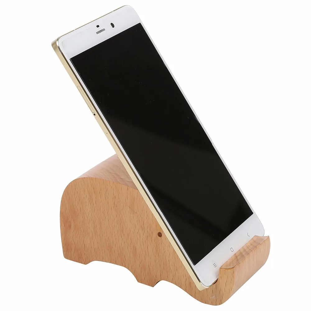 Натуральная деревянная креативная Милая подставка для мобильного телефона с