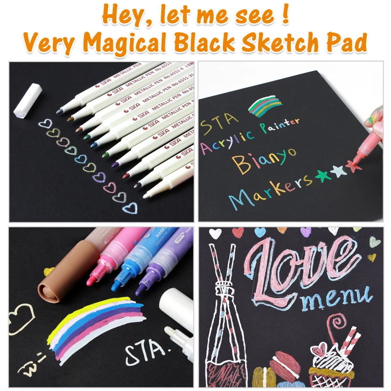 Блокнот для рисования Bianyo А4 А5 черный картонный Дневник листов|sketch book|notebook notepadbooks