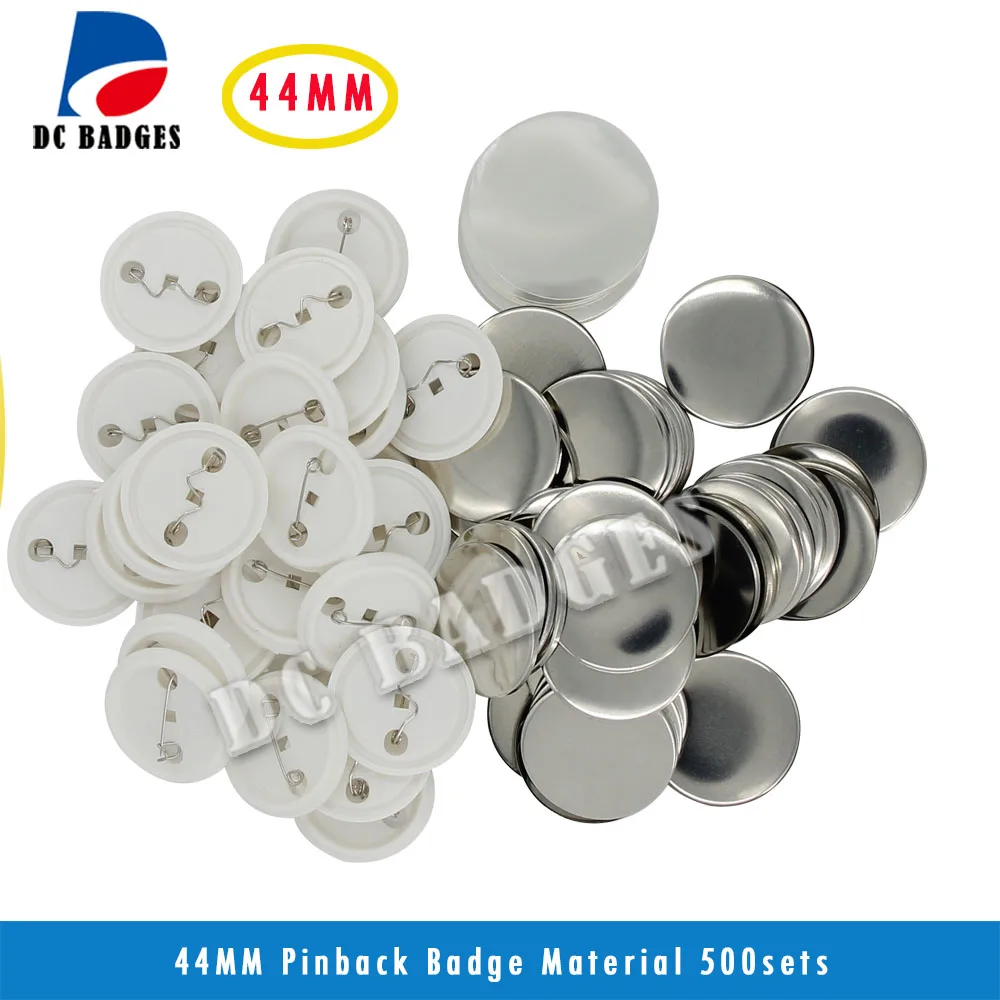 

1-3/4" 44mm 500sets Plastic Pin Button Material,Blank button parts,Tin badge components