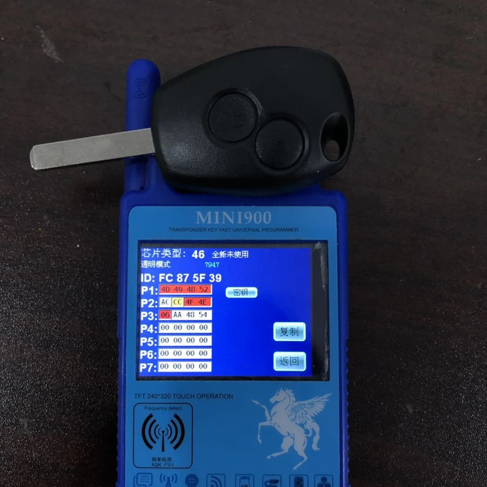 Дистанционный Автомобильный ключ OkeyTech 433 МГц с чипом PCF7947 PCF7946 2 кнопки для Renault Clio