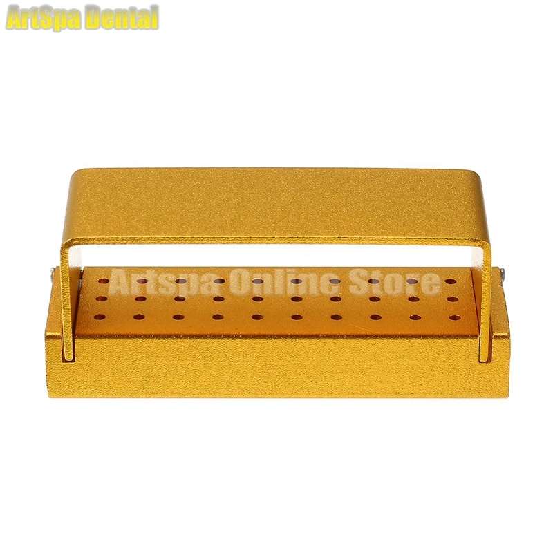 30 Holes Aluminium Disinfection Box Case Dental Burs Block Holder Lab Equipment | Drills&ampBrushes