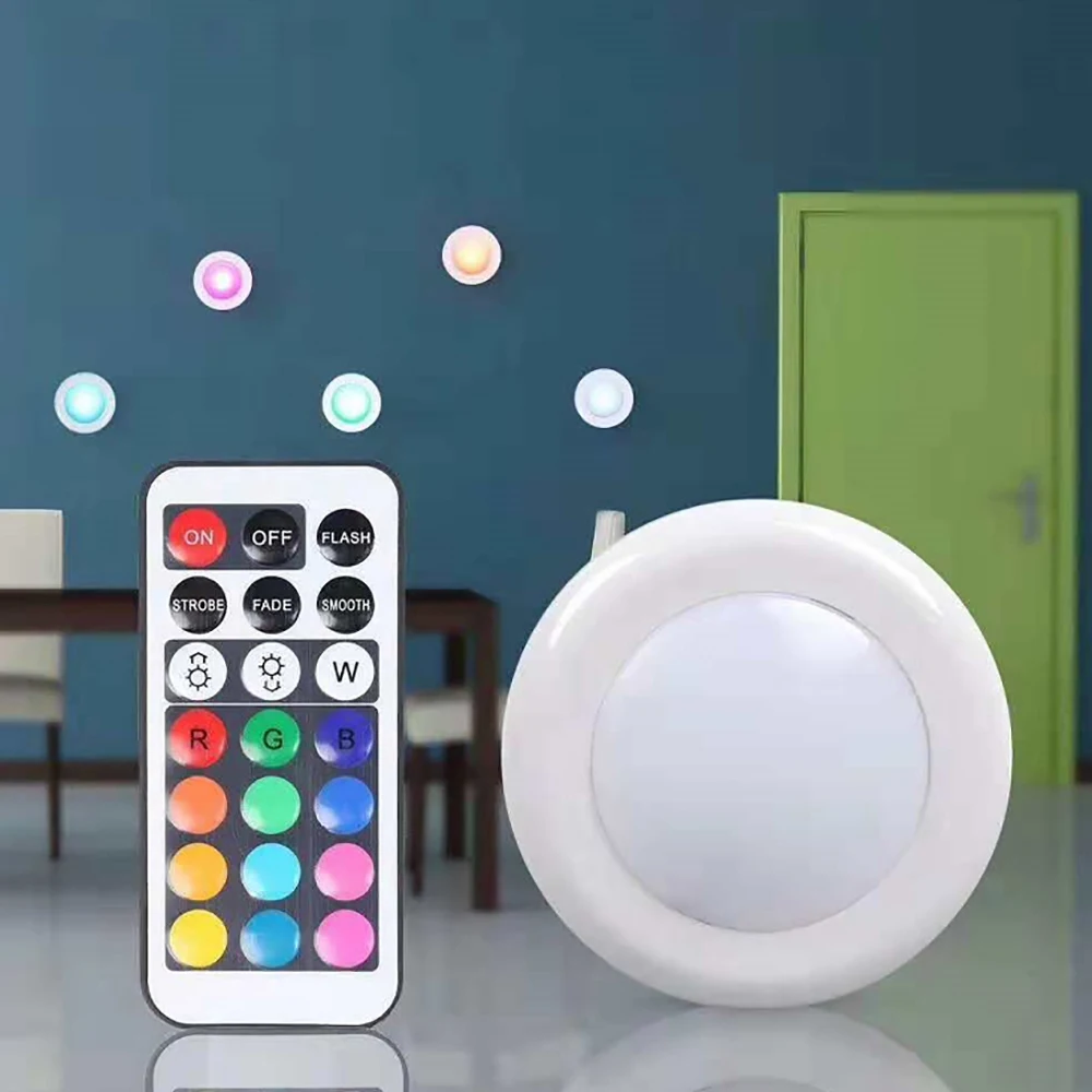 Новые 6 шт. вечерние RGB светодиодный инфракрасный Ночной светильник и пульт