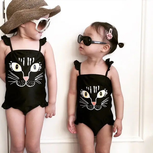 Baby Дети Девушки Прекрасный Кот Фантазии цельный Купальник 2 to7Y | Спорт и