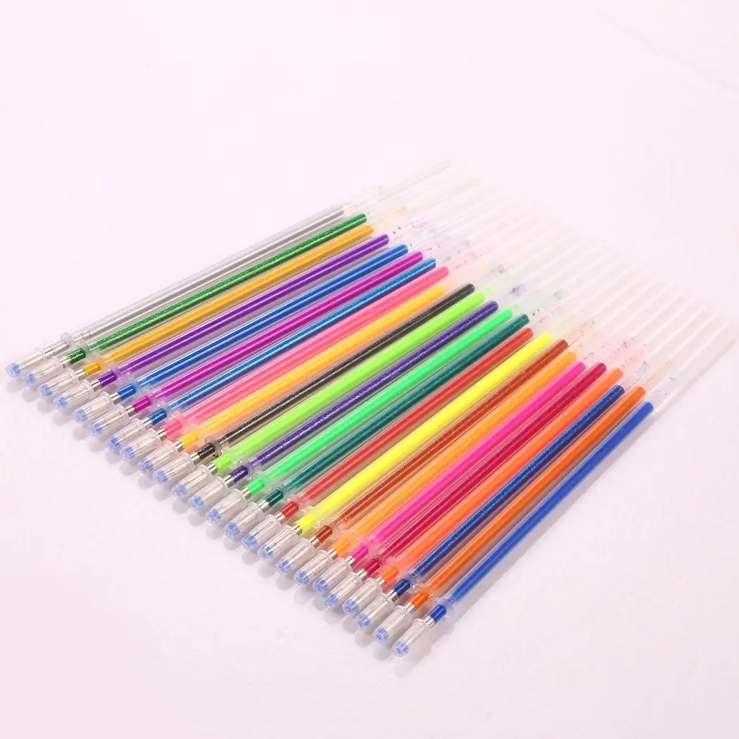 Заправка для гелевой ручки металлическая флуоресцентная блестящая краска