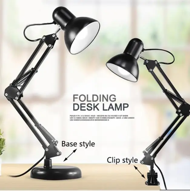 Modern simple adjustable desk lamps E27 LED vintage table for study office reading night light bedroom library living room | Лампы и