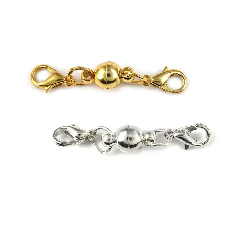 5 шт. магнитные застежки круглый шар застежка лобстер золотой серебряный цвет