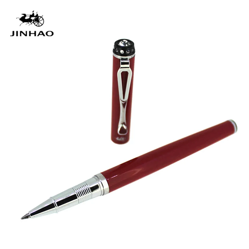 Jinhao 301 Kawaii розовая и серебряная шариковая ручка с зажимом и бриллиантом 0,7 мм Металлические Шариковые Ручки школьные офисные принадлежности - Цвет: 5