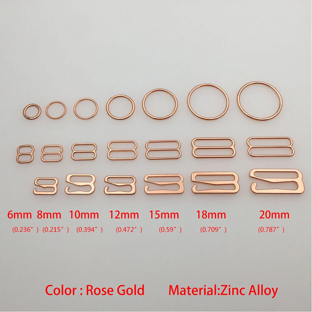 Различные Размеры 200 шт. цвет розового золота никелированный высококачественный