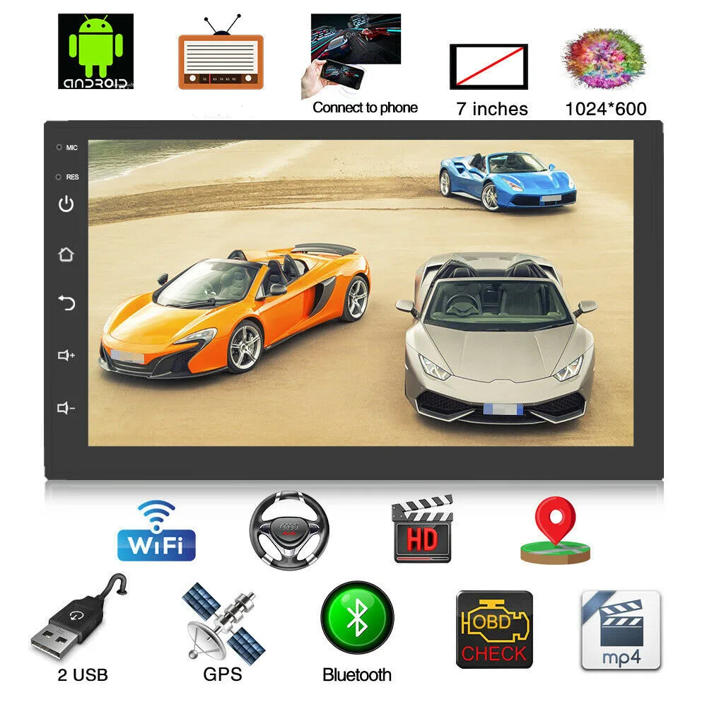 2 Din Android автомобильный Радио Мультимедийный видео плеер Универсальный Авто