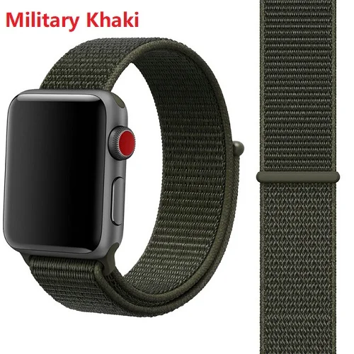 10 Мягкий нейлоновый ремешок для Apple Watch 44 мм 40 мм 42 мм 38 мм 1 2 3 4 браслет ремешок для iWatch 44 мм 40 мм ремешок+ защита экрана - Цвет: 10