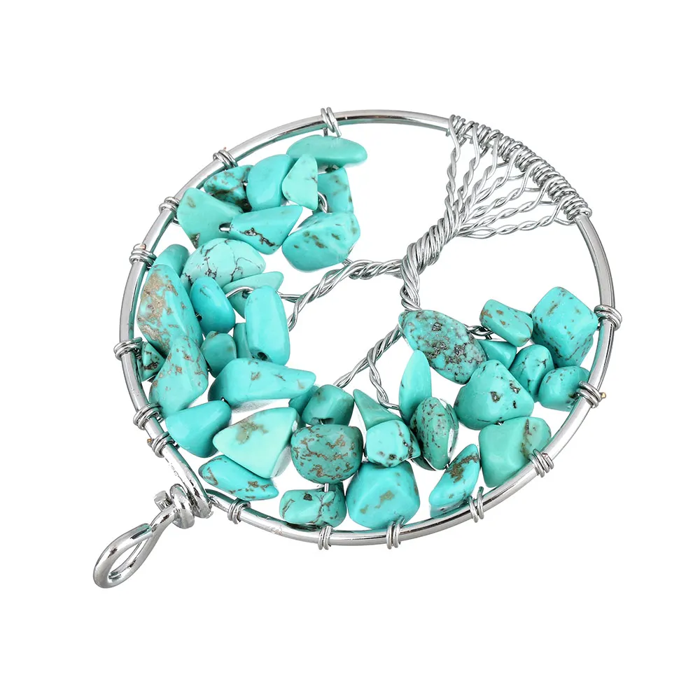 Женское ожерелье с подвеской в виде дерева жизни из натурального хрусталя |