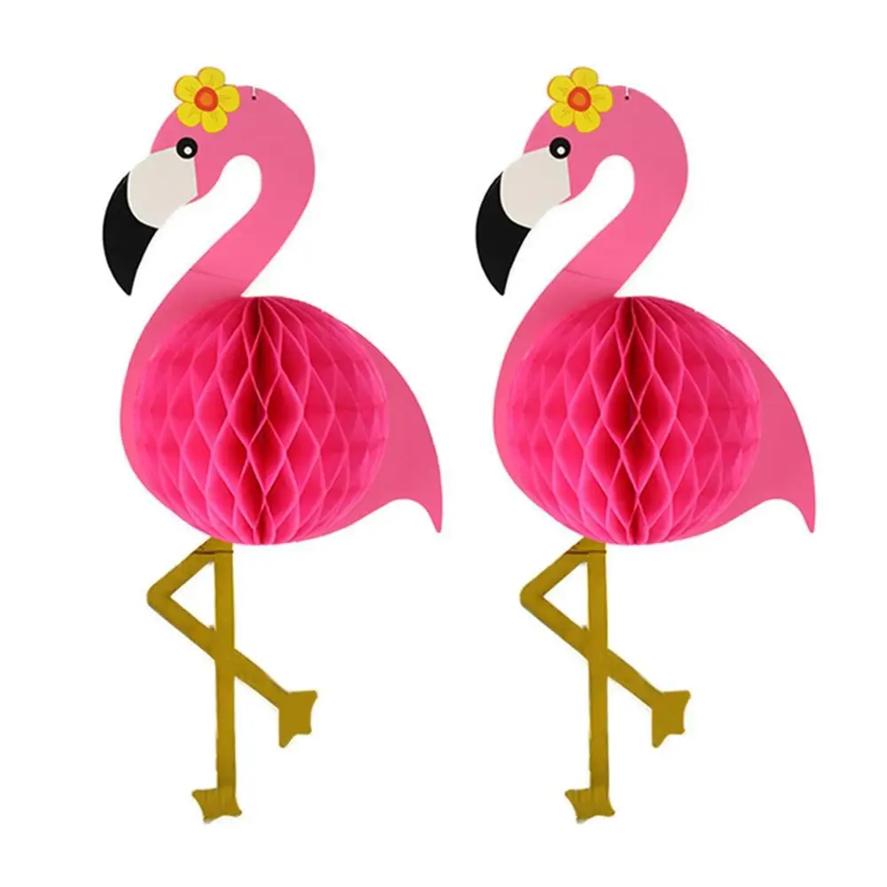 Помпоны с фламинго Гавайские украшения для вечеринки Aloha Luau украшение дня